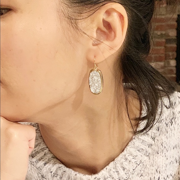 CHICBOMB Blue and Gold Earrings - Picture 7 of 7